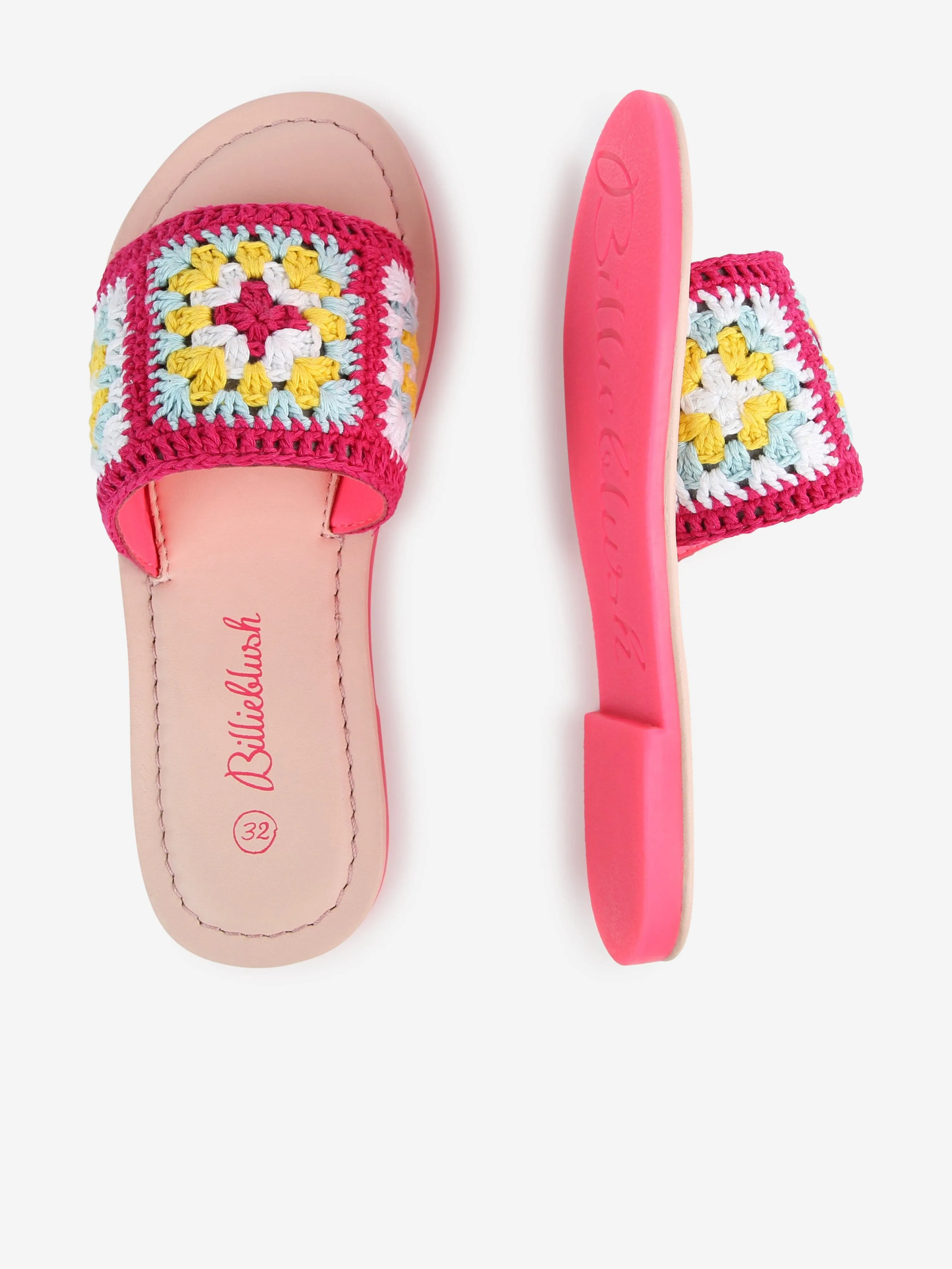 Billieblush Girls Kniited Sandals in Pink