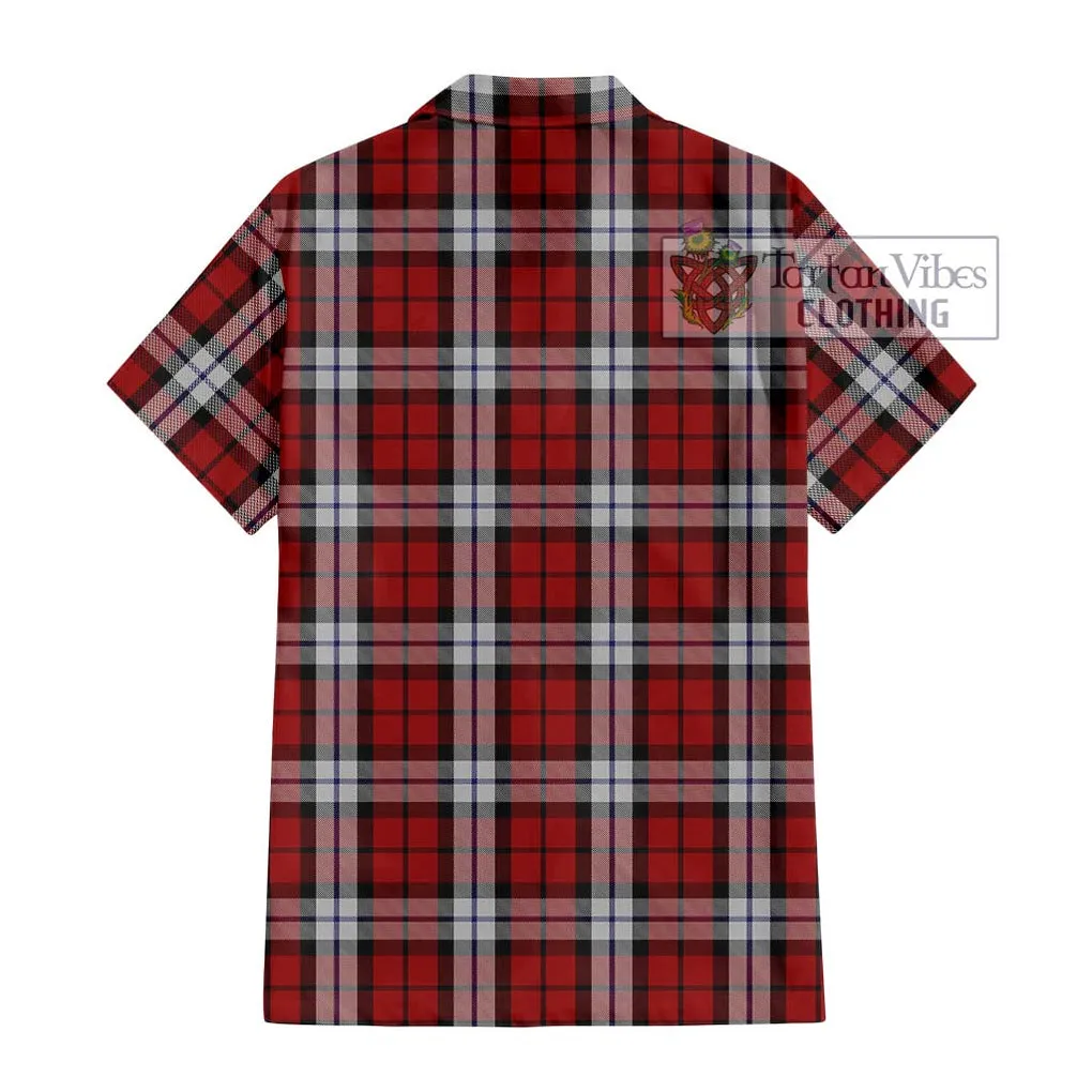 Brodie Dress Tartan Short Sleeve Button Shirt with Family Crest DNA In Me Style