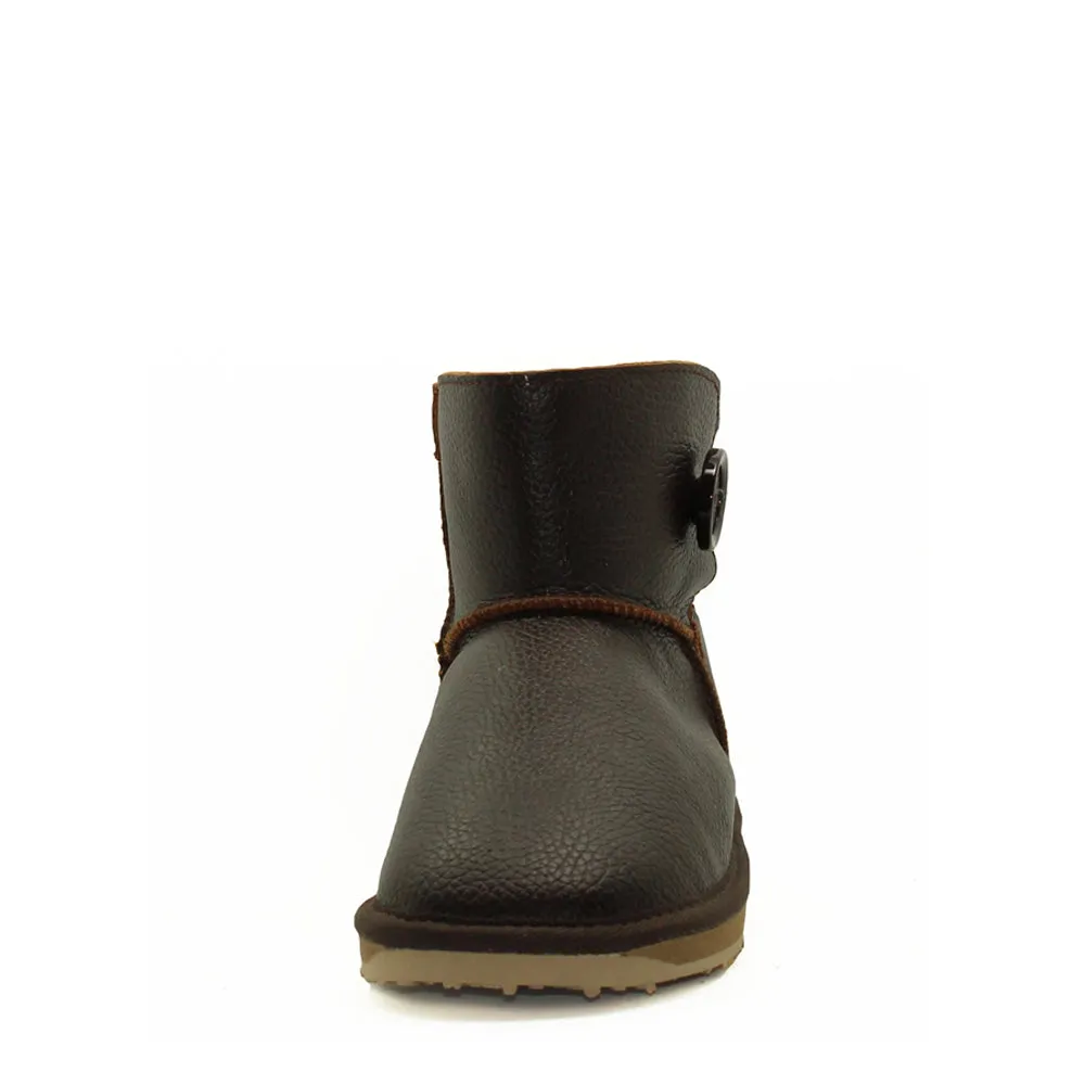 Button Mini Ugg Boot - Chocolate