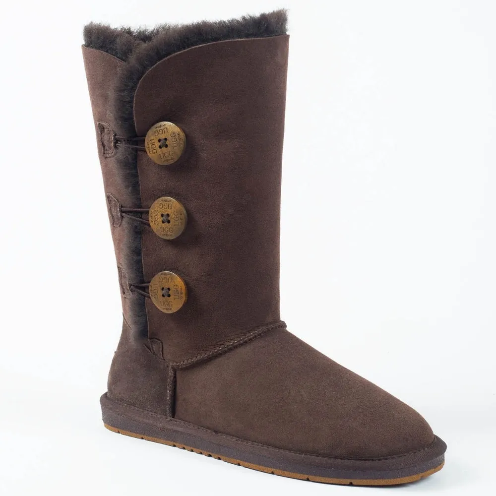 Classic Tall 3 Buttons UGG Boots Premium Australian Sheepskin