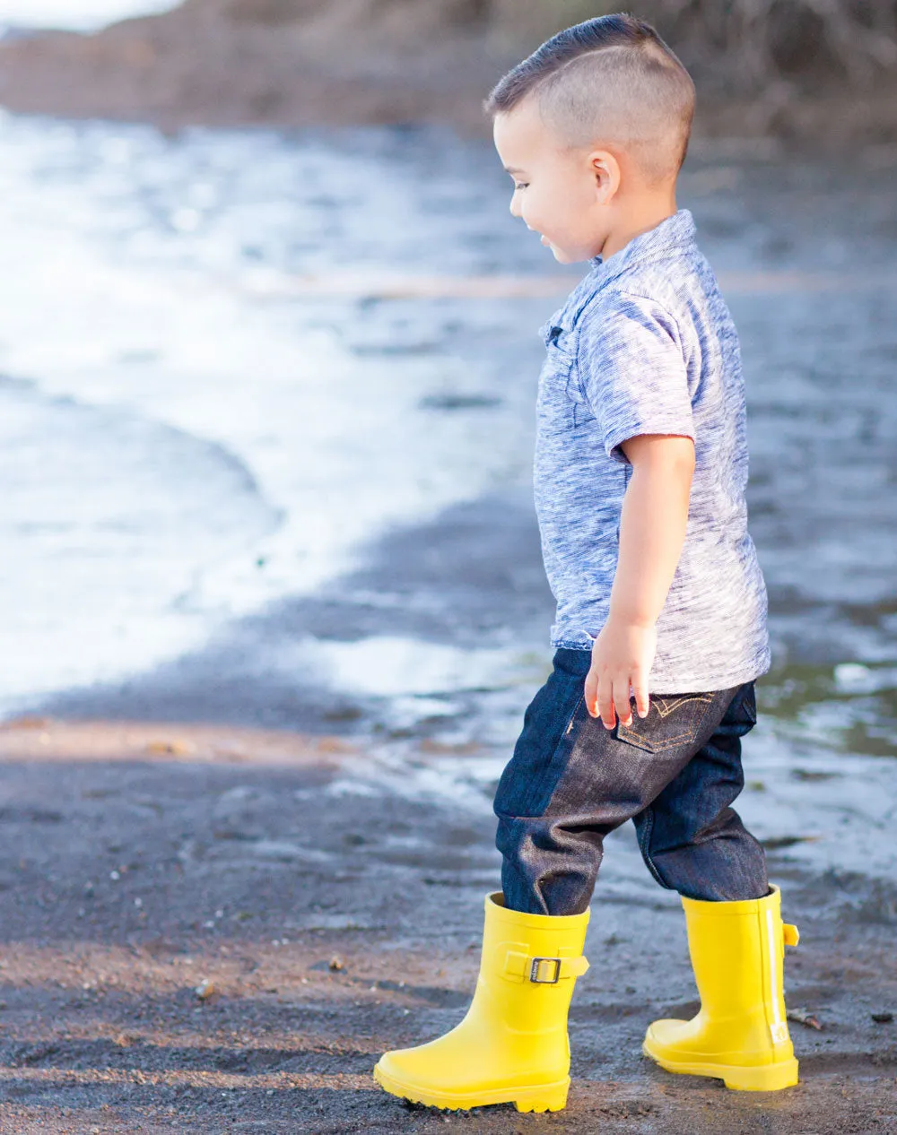 Classic Yellow Buckle Boots