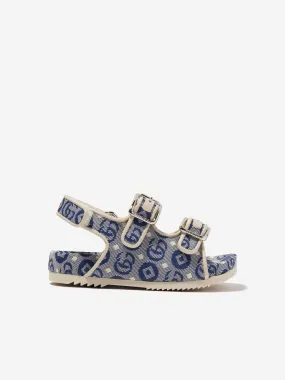 Gucci Kids GG Logo Sandals in Navy