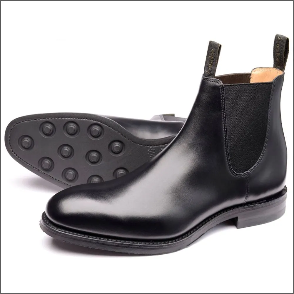 Loake Chatsworth Black Rubber Sole--