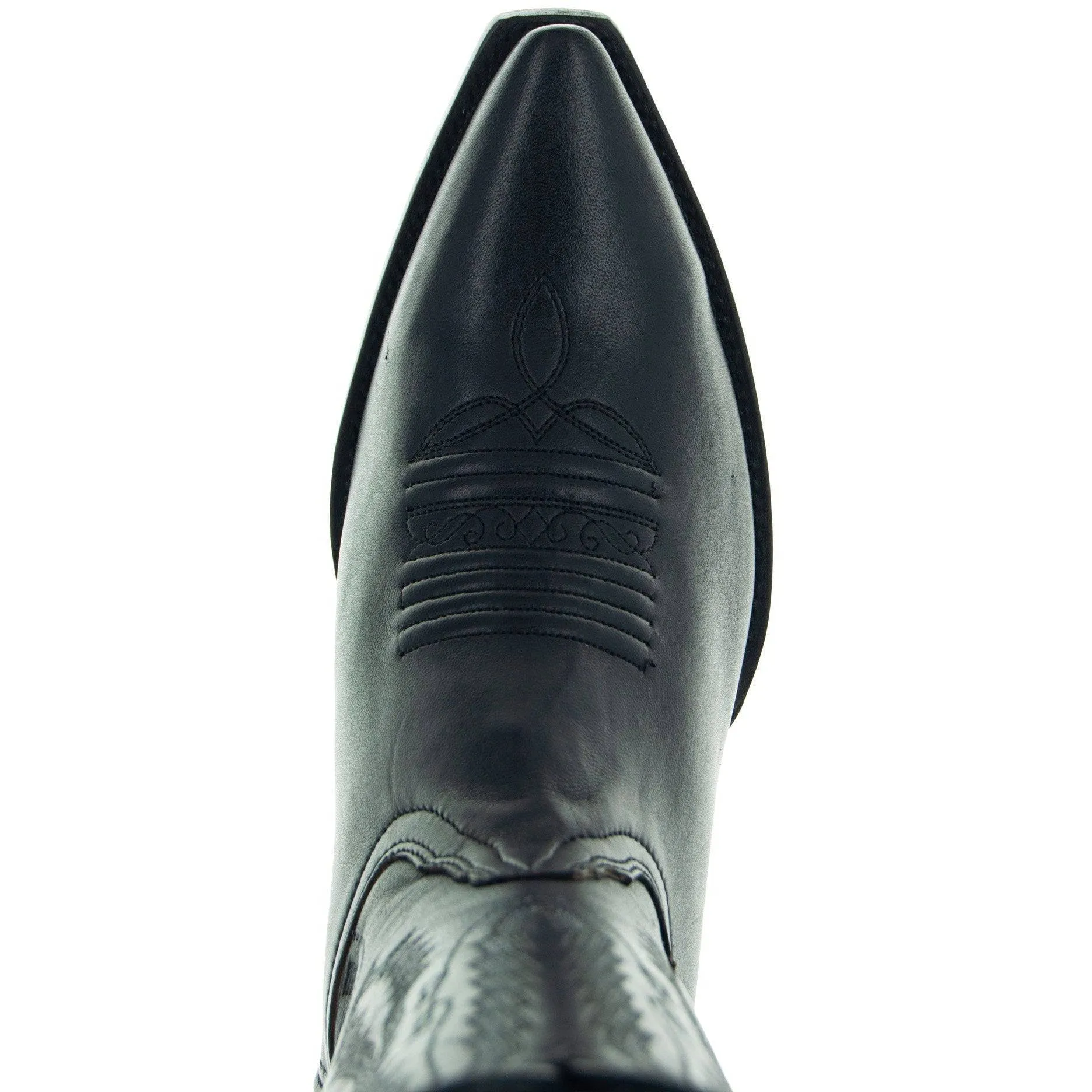 Men's Snip Toe Cowboy Boots Black (H50030) | Soto Boots