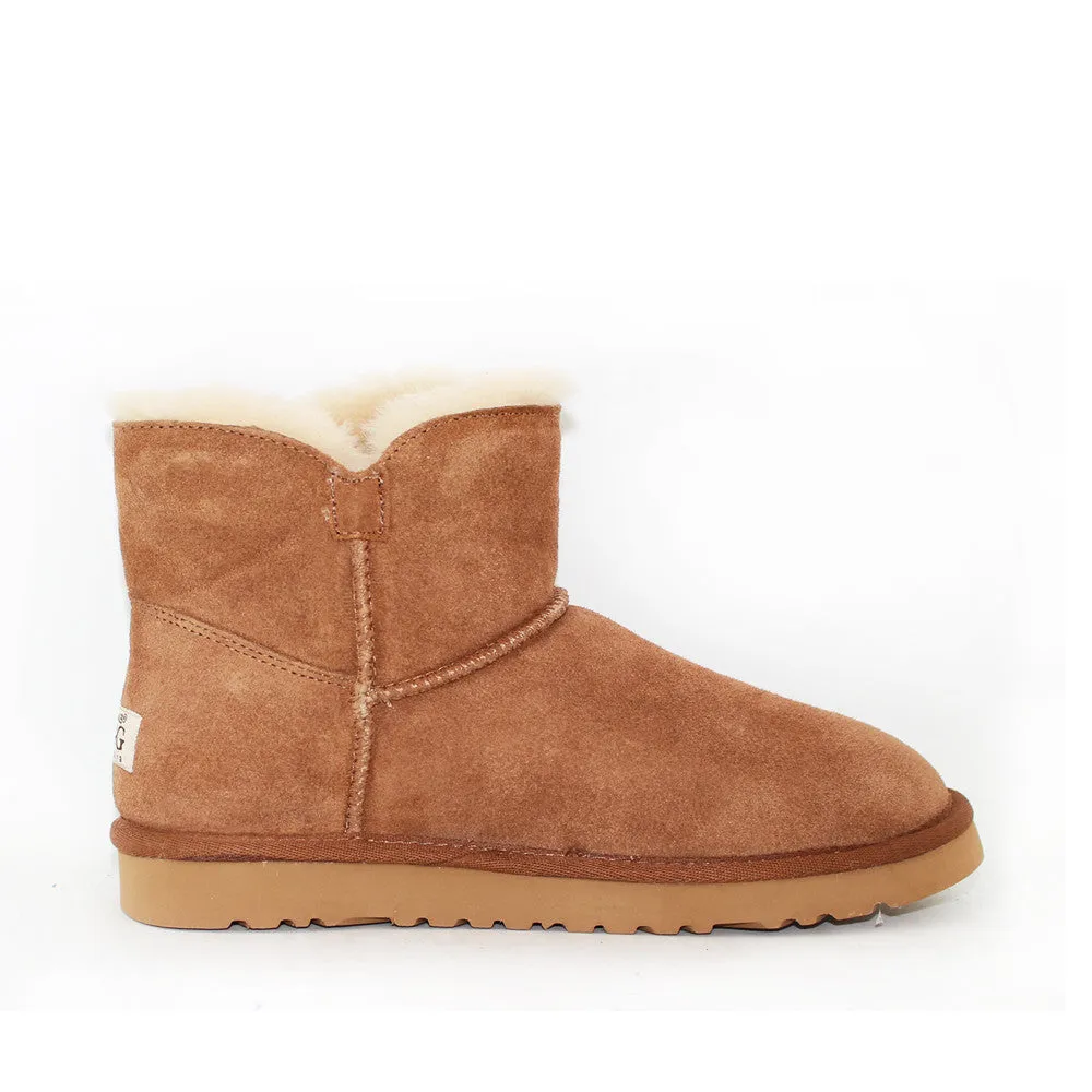 One Button Ugg Boot - Chestnut