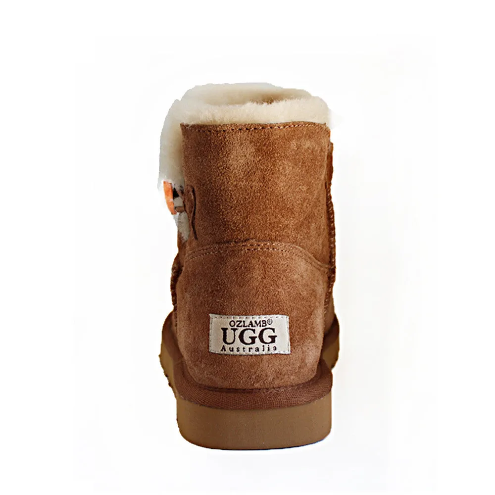 One Button Ugg Boot - Chestnut