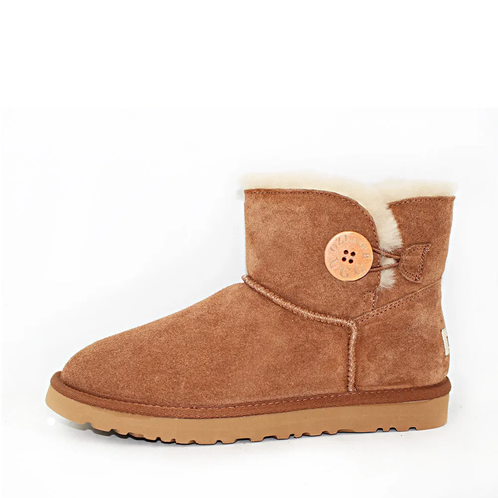 One Button Ugg Boot - Chestnut