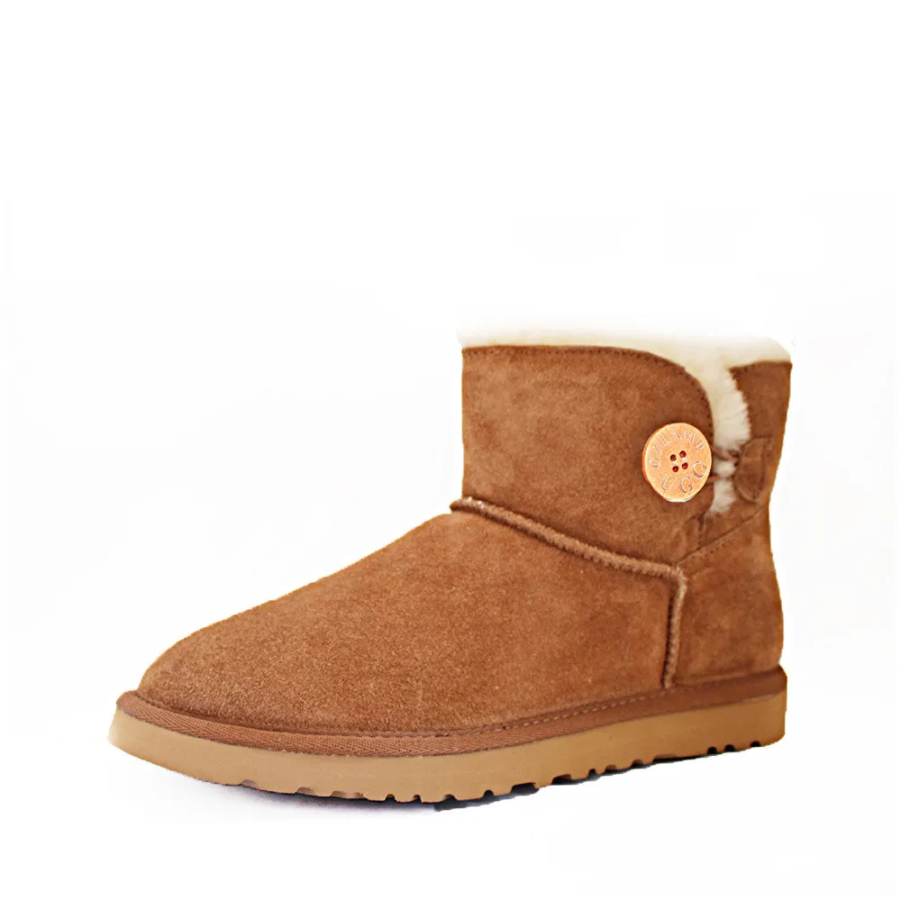 One Button Ugg Boot - Chestnut