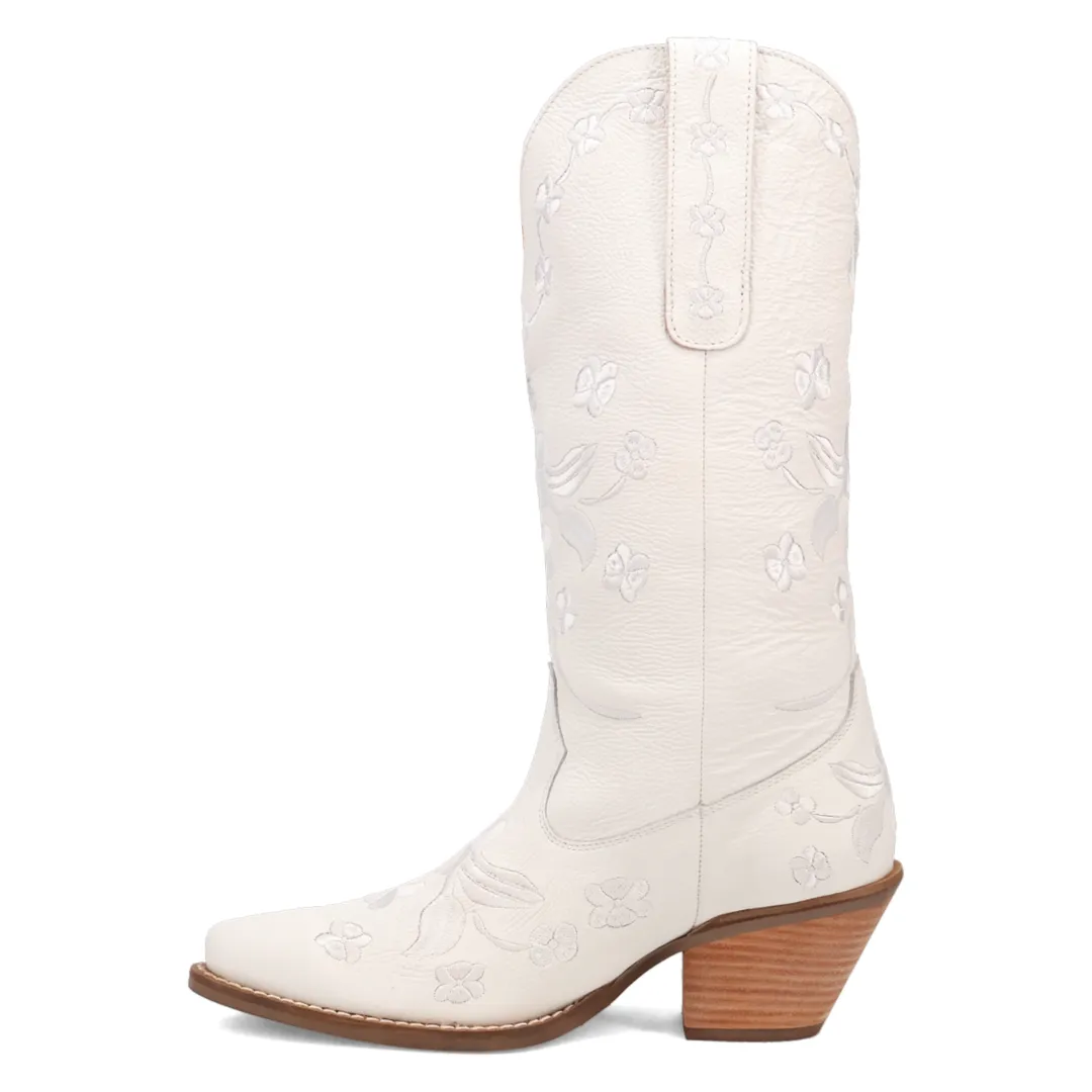 Online Exclusive | Dingo| Love Bug Leather Boot in White ** PREORDER