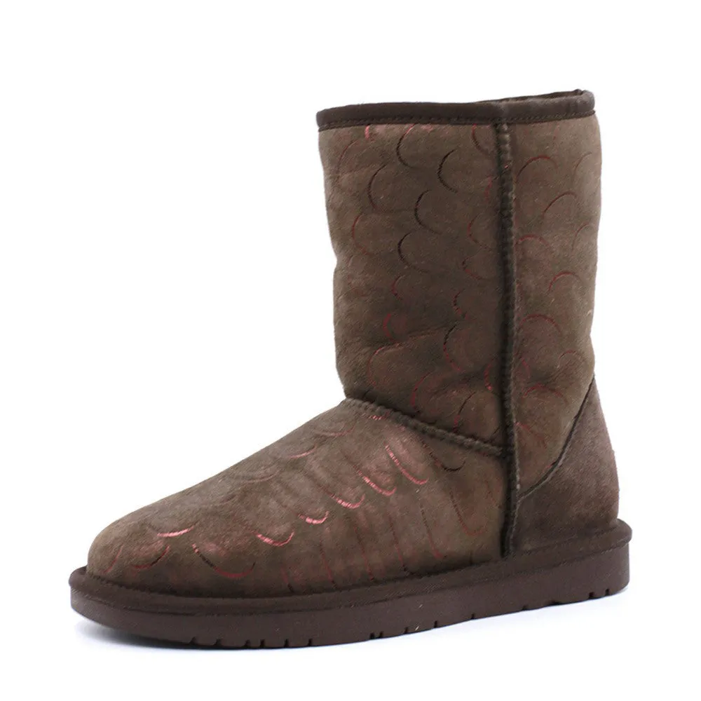 Peacock Medium Ugg Boot - Chocolate