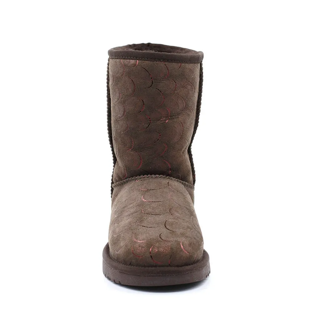 Peacock Medium Ugg Boot - Chocolate