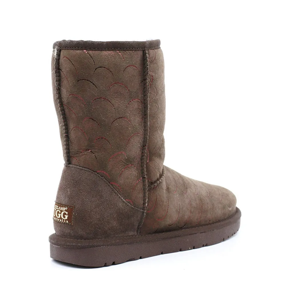 Peacock Medium Ugg Boot - Chocolate