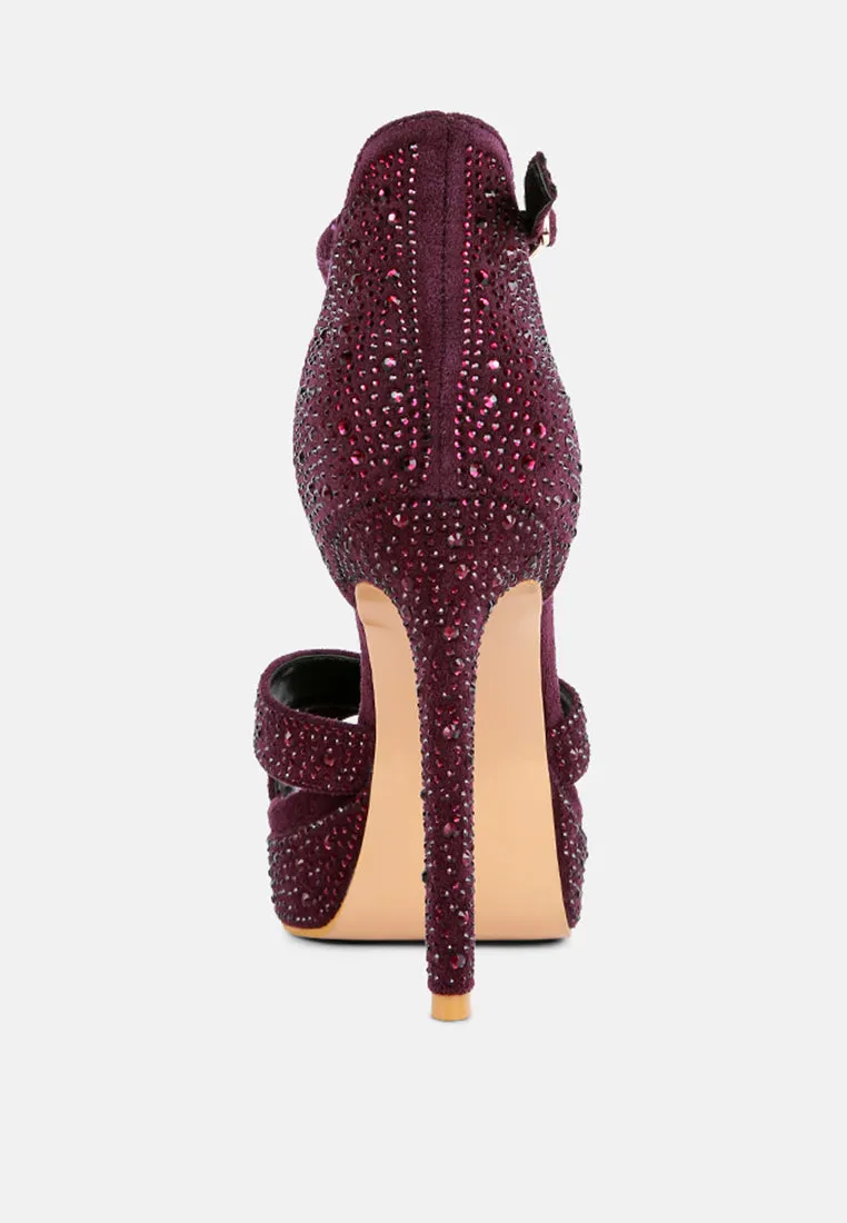 Regalia Rhinestone Embellished Stiletto Sandals