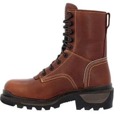 Rocky Men's Rams Horn Logger 9" WP 400G Comp Toe Work Boot Brown RKK0396