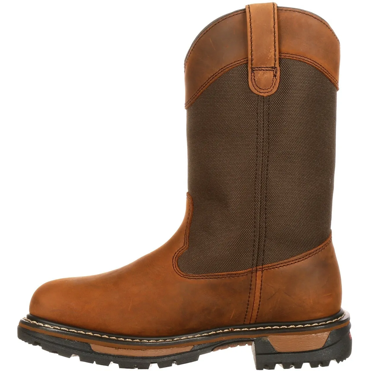 Rocky Men's Ride 10" WP 200G Ins Wellington Work Boot- Brown- FQ0002867