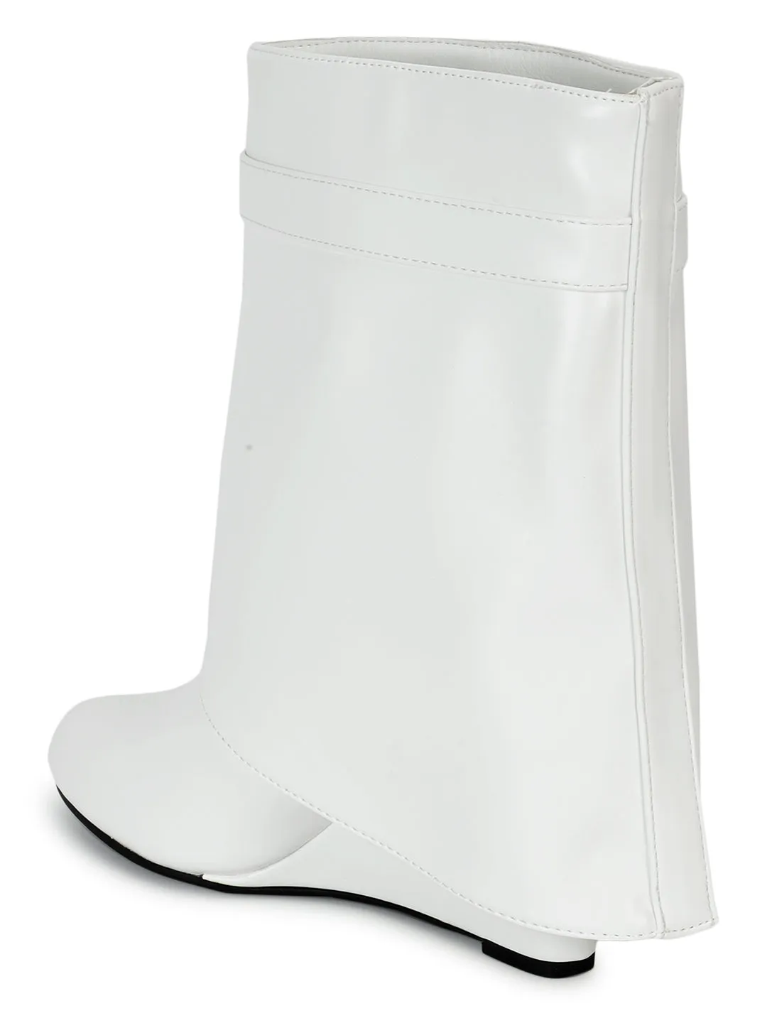 White PU High-End-Fashion Stylish Ankle Boots (TC-RS3667-WHT)